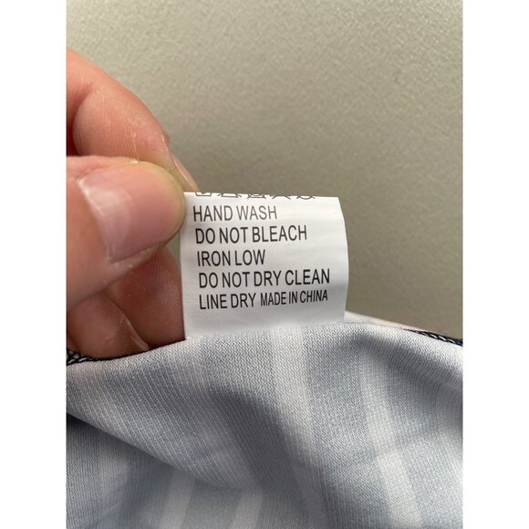 Tickled Teal Striped Floral Weekend Skirt Womens Large Polyester Blend Boho Chic - Picture 7 of 8